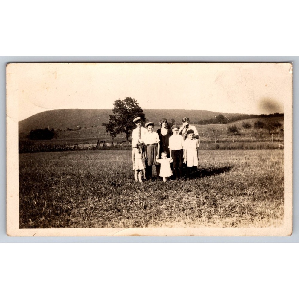 Family Group 1920s Snapshot Photograph Pennsylvania Rural Americana